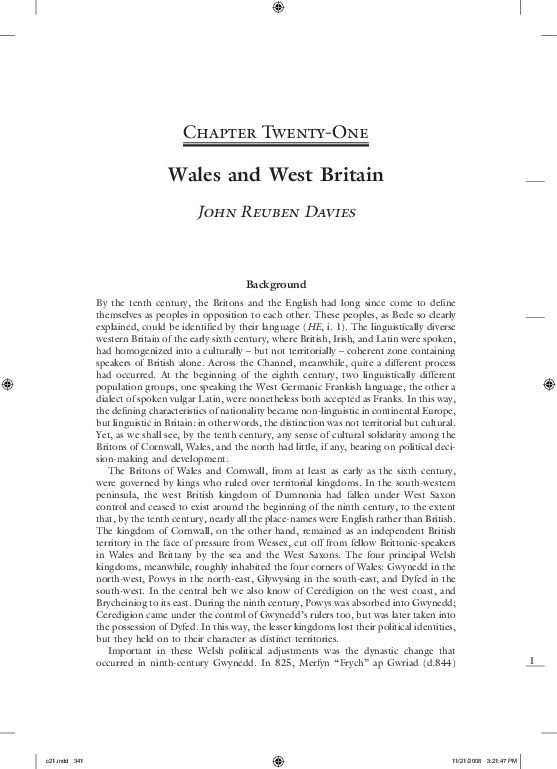 Wales and West Britain