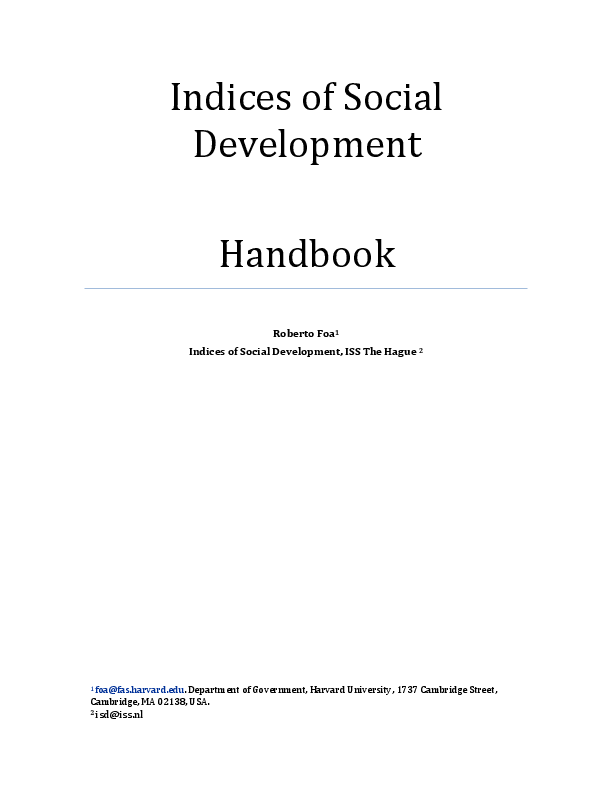 (PDF) Indices of Social Development Handbook