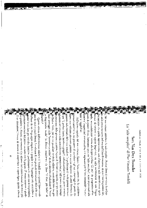 Lo "stile semplice" di Pier Vittorio Tondelli