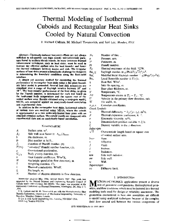 (PDF) Thermal modeling of isothermal cuboids and rectangular heat sinks ...