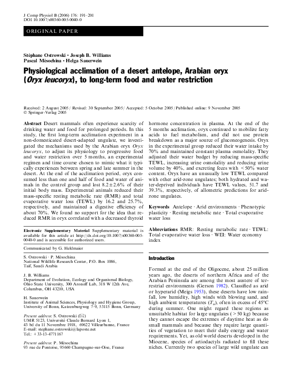 Arabian oryx habitat picture