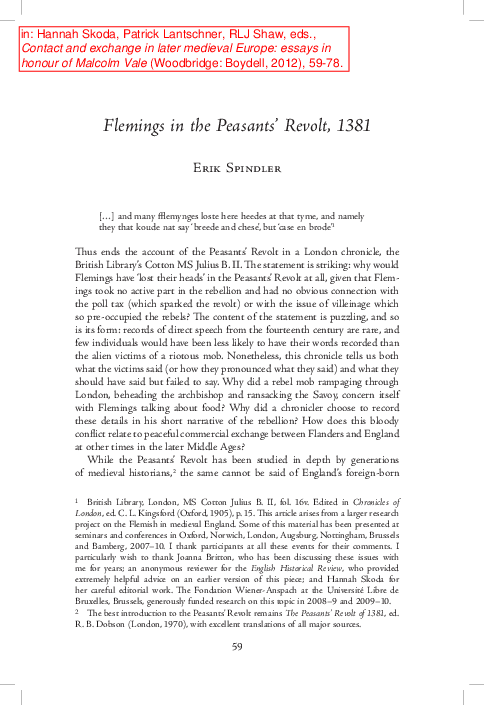 Who was the king during the peasants' revolt picture