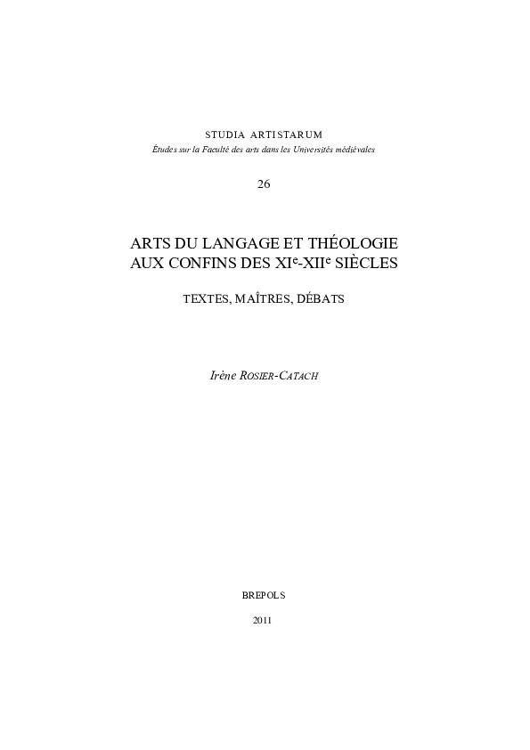 Vox, sensus, intellectus chez Jean Scot Érigène. Pour une focalisation des possibles sources du débat theologico-grammatical au XIe siècle