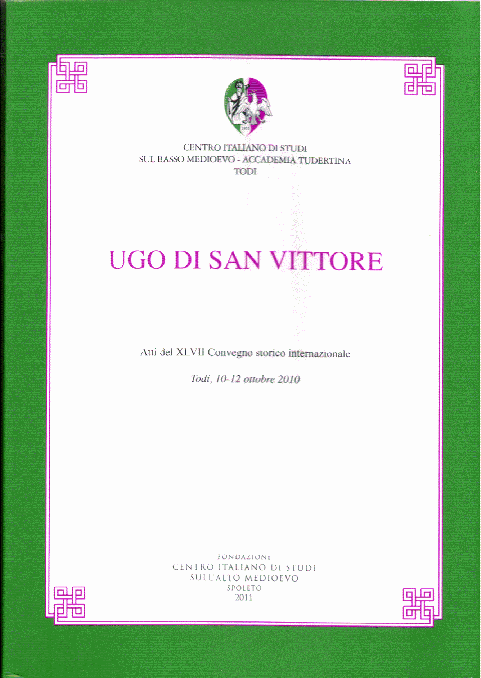 «Immediate viam facimus». La teologia dionisiana al bivio dell’intepretazione di Ugo di S. Vittore