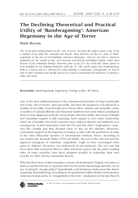 Global hegemony picture