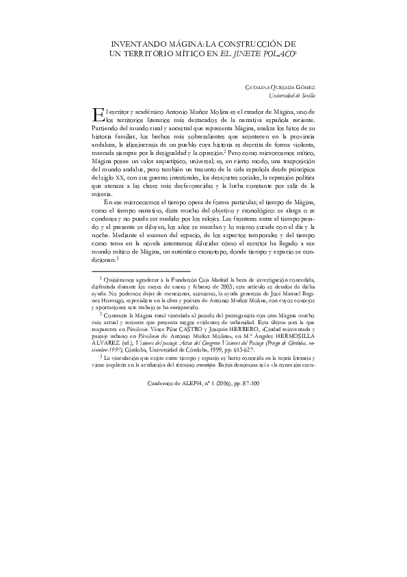 (PDF) Inventando Mágina la construcción de un territorio mítico en El