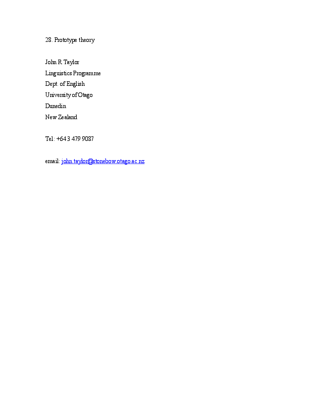 Prototype theory in semantics pdf image