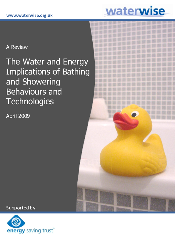 (PDF) The Water and Energy Implications of Bathing and Showering