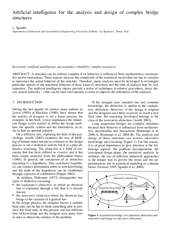 (PDF) Artificial intelligence for the analysis and design of complex ...