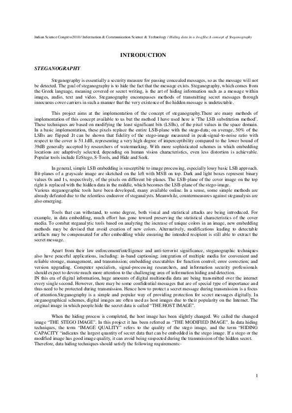 (PDF) Hiding data in a .bsq file: A concept of Steganography
