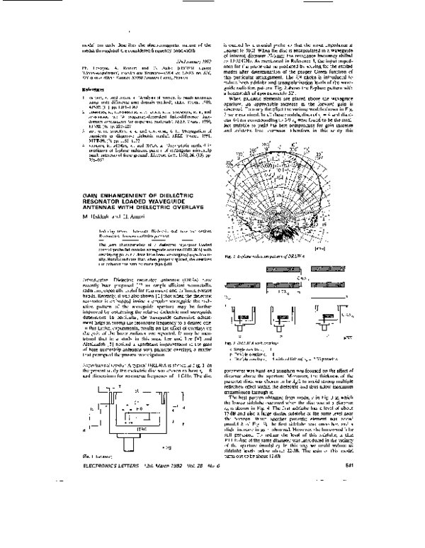 (PDF) Gain enhancement of dielectric resonator loaded waveguide ...