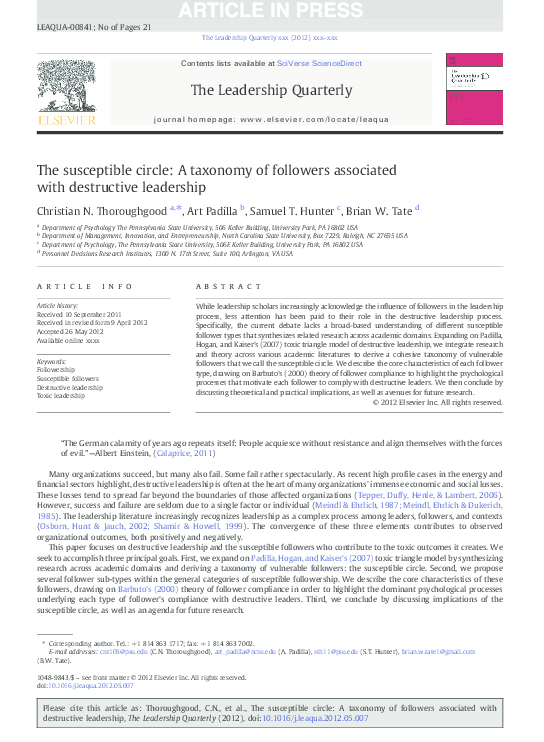 Destructive leadership essay 08 picture