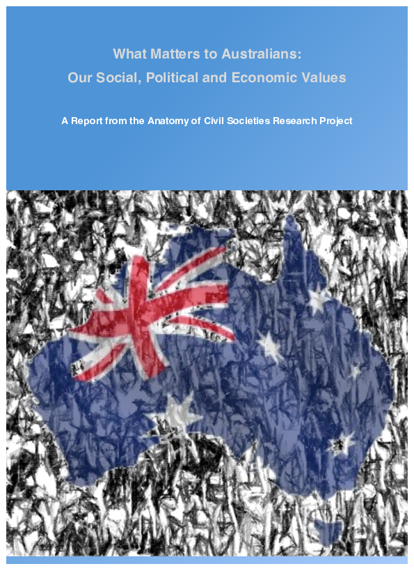 (PDF) What Matters to Australians? Our Social Economic and Political Values