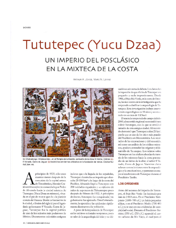 (PDF) Tututepec (Yucu Dzaa): Un Imperio del Posclásico en la Mixteca de ...