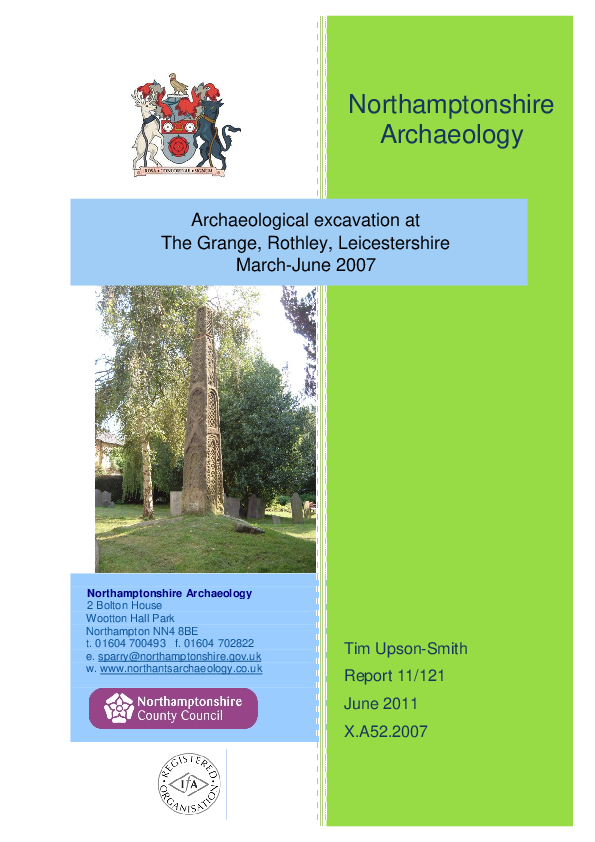 The Human Skeletal Remains from Rothley the Grange