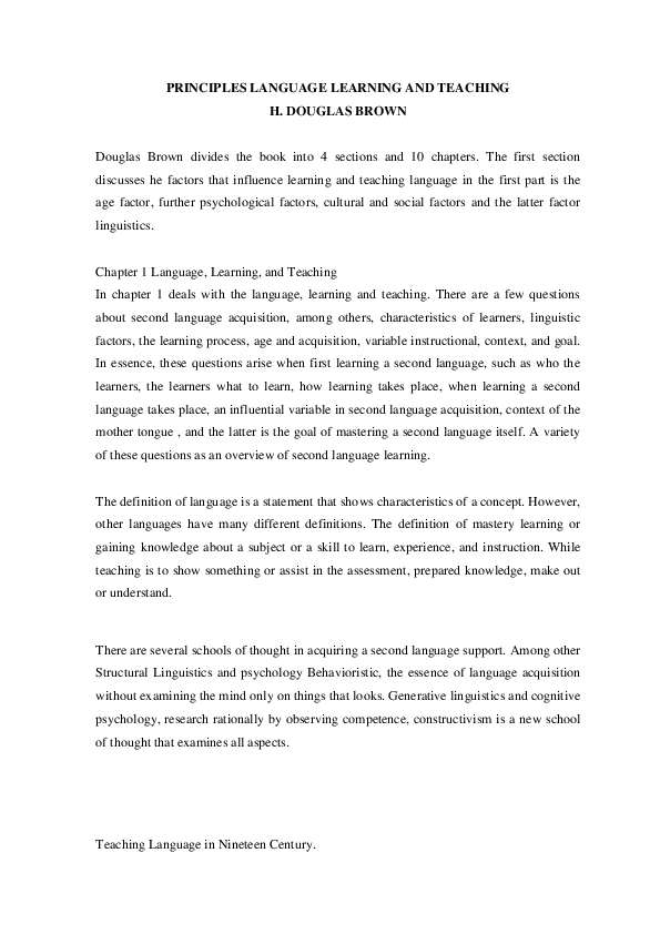 (DOC) Principles of language learning and teaching Saliza Jeff