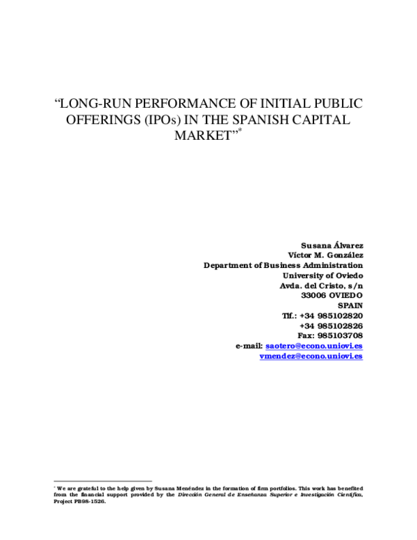 (PDF) Long-run performance of initial public offerings (IPOs) in the ...