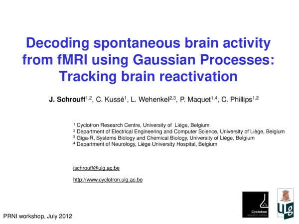 (PDF) Decoding spontaneous brain activity from fMRI using Gaussian ...