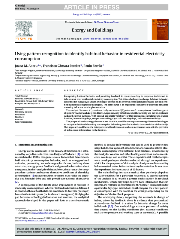 (PDF) Using pattern recognition to identify habitual behavior in ...