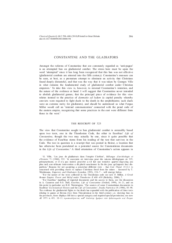 Where did gladiatorial combat originate image