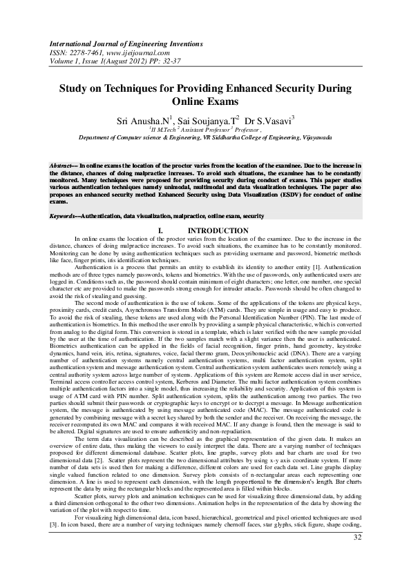 (PDF) Study on Techniques for Providing Enhanced Security During Online ...