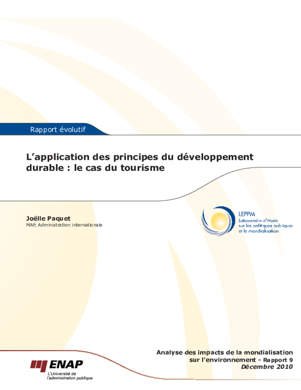 Analyse des impacts de la mondialisation sur l`environnement au