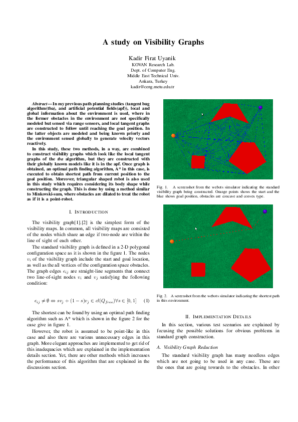 Pdf A Study On Visibility Graphs