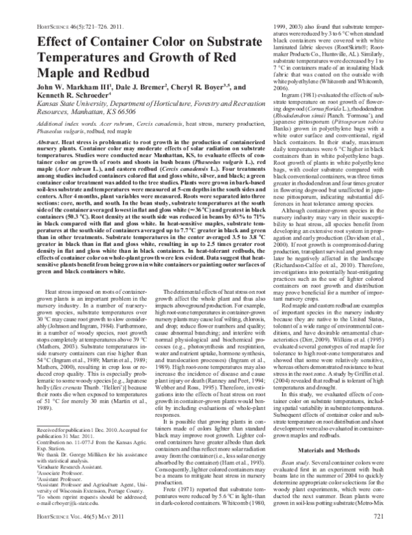 (PDF) Effect of Container Color on Substrate Temperatures and Growth of ...