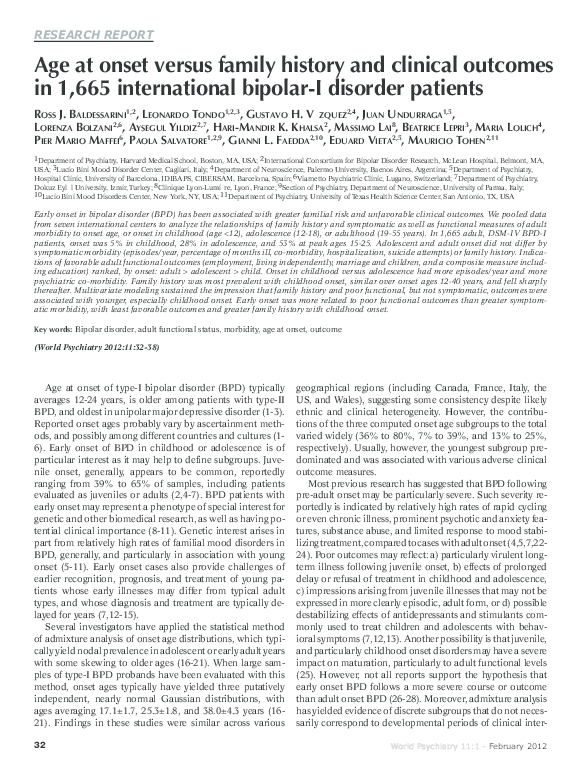(PDF) Age at onset versus family history and clinical outcomes in 1,665 ...
