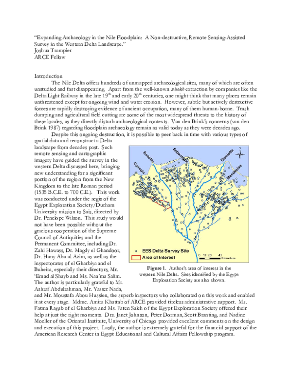 (PDF) Expanding Archaeology in the Nile Floodplain: A Non-destructive ...