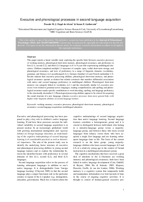 Second Language Acquisition Process Pdf Second Language Acquisition Process Pdf