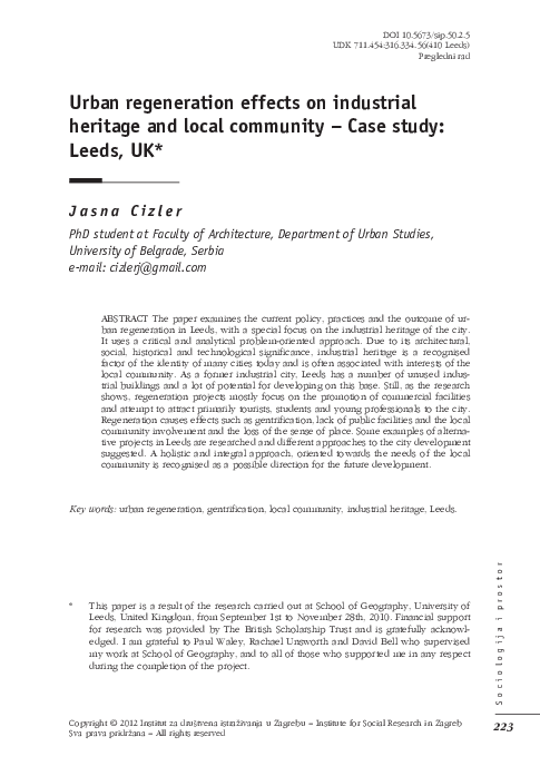 Urban regeneration essay 08 picture