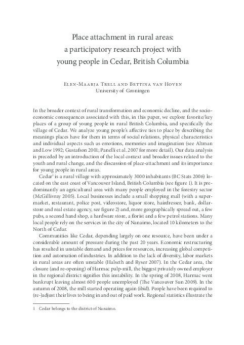 Place attachment examples image