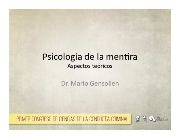 Psicología de la mentira