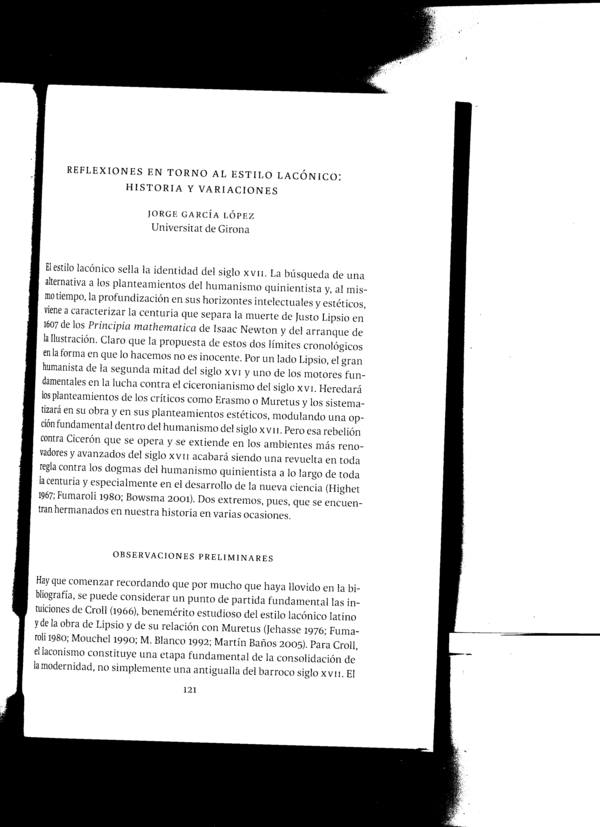 (PDF) Reflexiones en torno al estilo lacónico: historia y variaciones