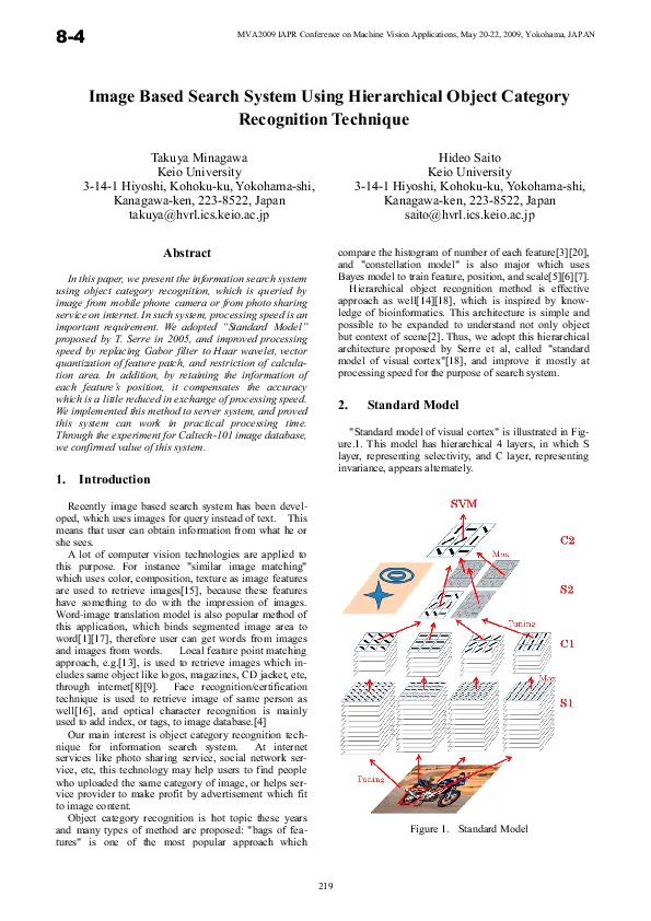 (PDF) Image Based Search System Using Hierarchical Object Category ...
