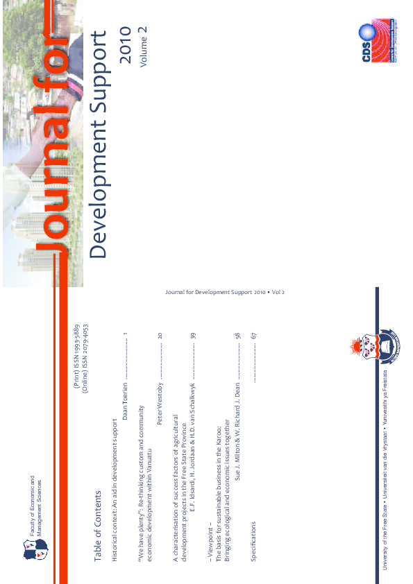 (PDF) Journal for Development Support