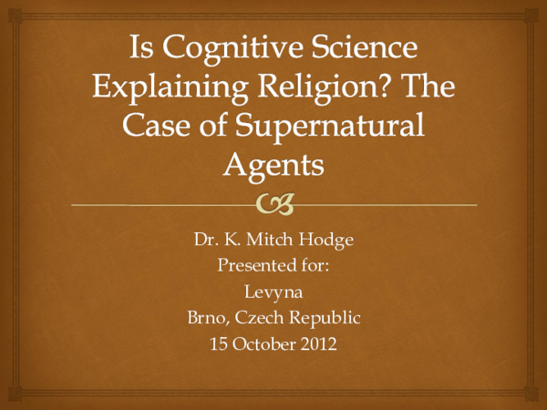 (PDF) Is the Cognitive Science of Religion Explaining Religion? The ...