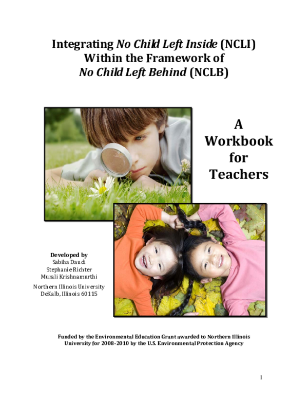 (PDF) Integrating No Child Left Inside (NCLI) Within the Framework of ...