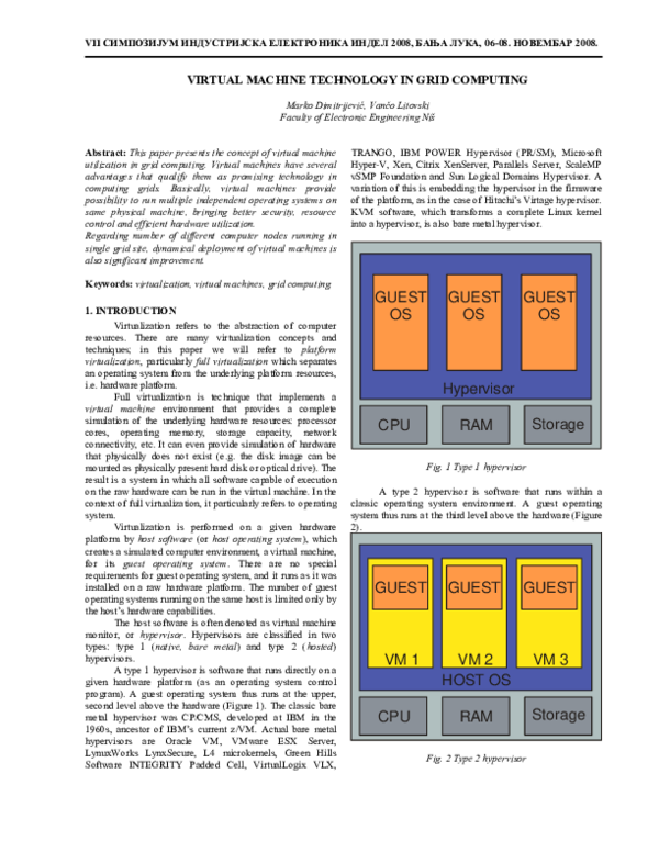 (PDF) Virtual Machine Technology in Grid Computing