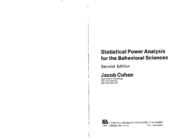 語学+参考書 Statistical Power Analysis for the Behavioral Sciences Statistical Power Analysis for the Behavioral Sciences by