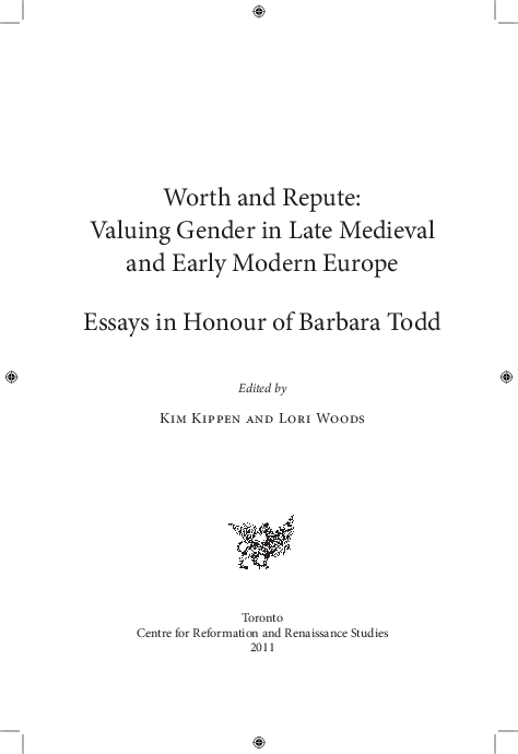 “‘Performing’ Gender and Status on the Dance Floor in Early Modern England”