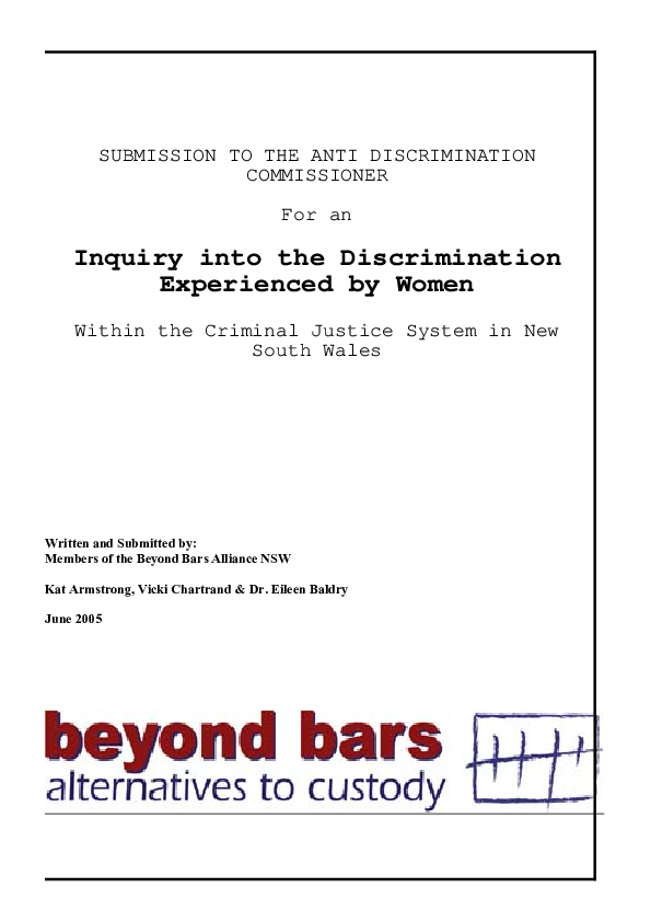 (PDF) Submission to the NSW AntiDiscrimination Commissioner for an Inquiry into the