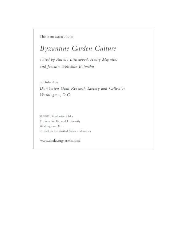 Wild Animals in the Byzantine Park