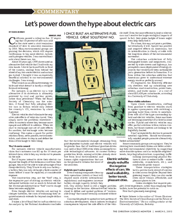 Let’s Power Down the Hype about Electric Cars