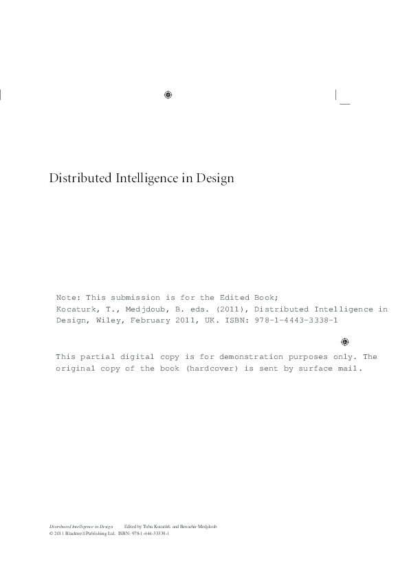 (PDF) Introduction Distributed Intelligence in Design Tuba Kocaturk