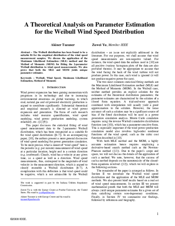 (PDF) A theoretical analysis on parameter estimation for the weibull ...