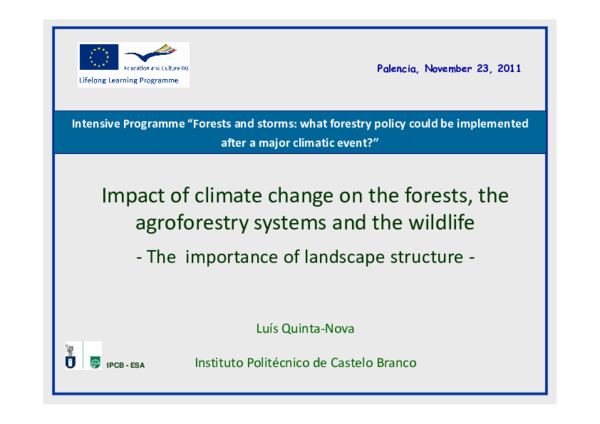 (PDF) Impact of climate change on the forests, the agroforestry systems ...