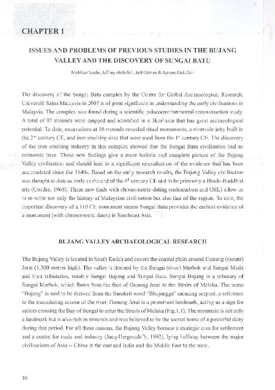 Pdf Issues And Problems Of Previous Studies In The Bujang Valley And The Discovery Of Sungai Batu Jeffrey Abdullah Academia Edu Pdf Issues And Problems Of Previous Studies In The Bujang Valley And The Discovery Of Sungai Batu Jeffrey Abdullah Academia Edu