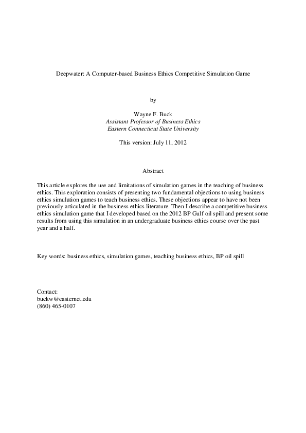 Ethics essay example picture